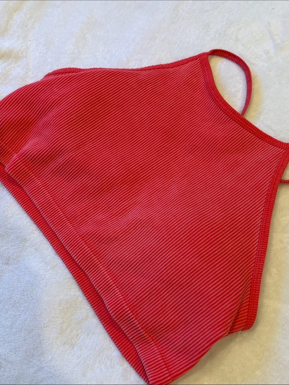 JoyLab Coral Ribbed Crop Tank - Picture 5 of 5